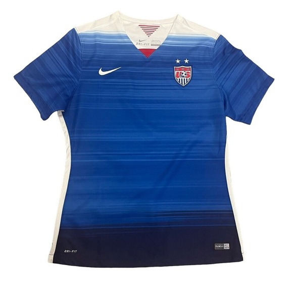 Nike Team USA Women’s Stadium Away Soccer Jersey DriFit World Cup 2015 Sz Large - Picture 3 of 12